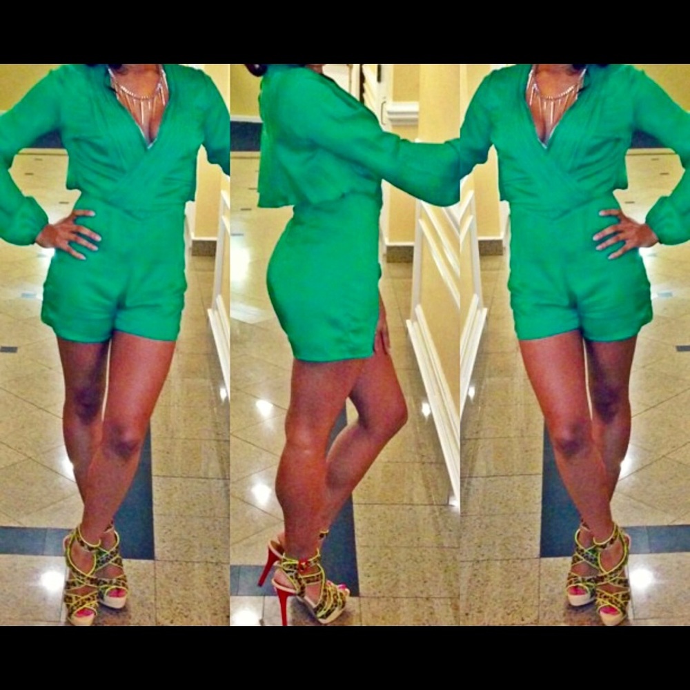 Cute green romper